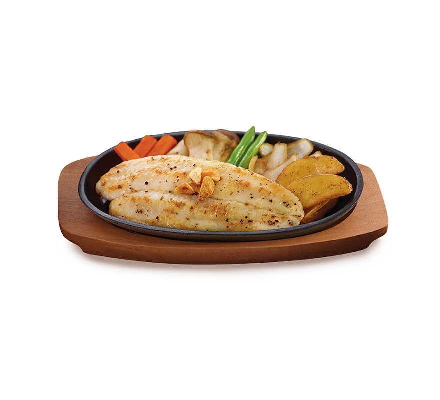 สเต๊กปลาแพนกาเซียสดอร์รี่ (อาหารจานเดี่ยว)